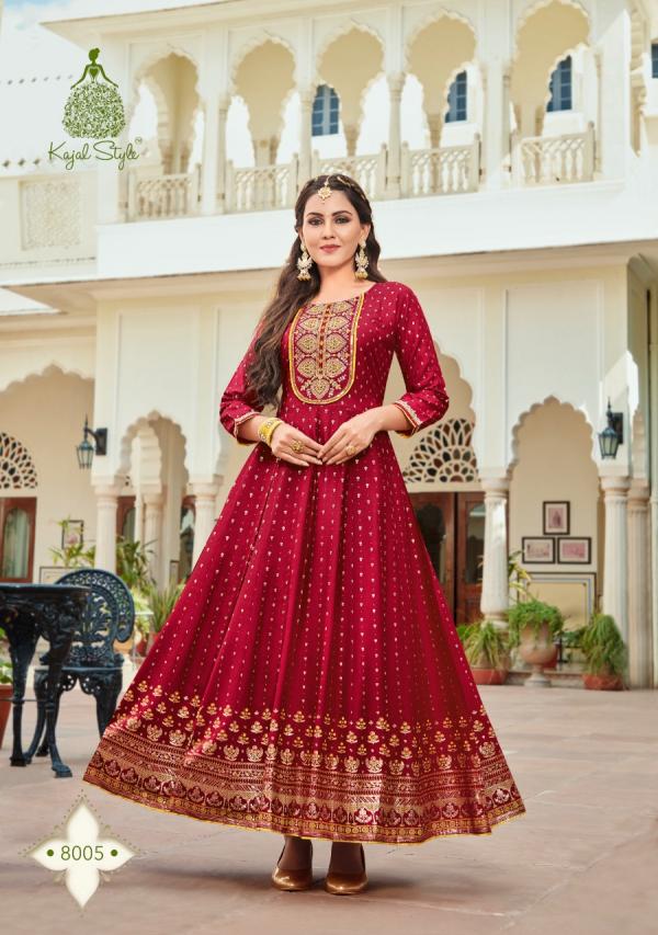 Kajal Fashion Colourbar 8 Fancy Wear Designer Anarkali Long Kurti